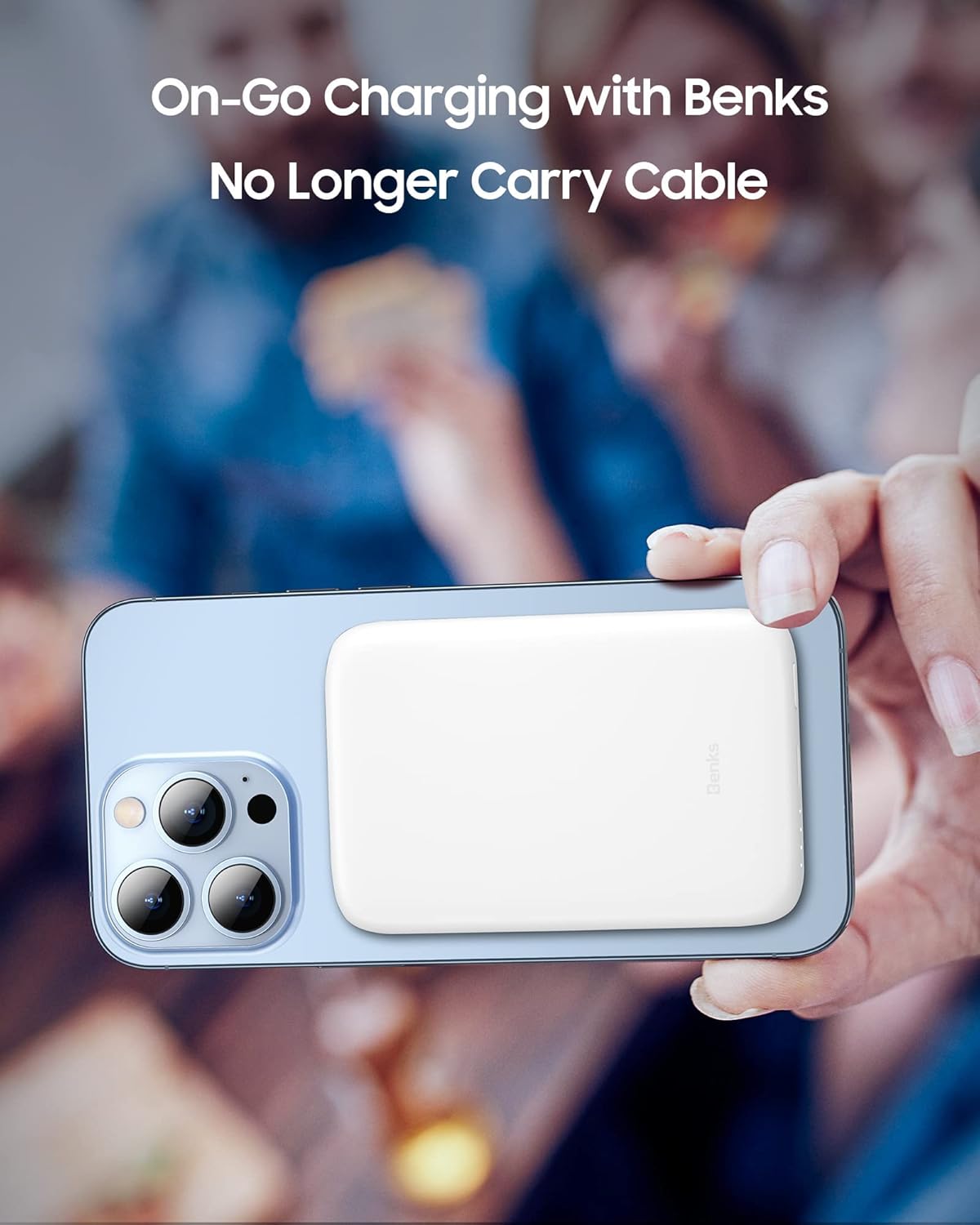 📱BENKS Batería magnética inalámbrica Compatible con Magsafe