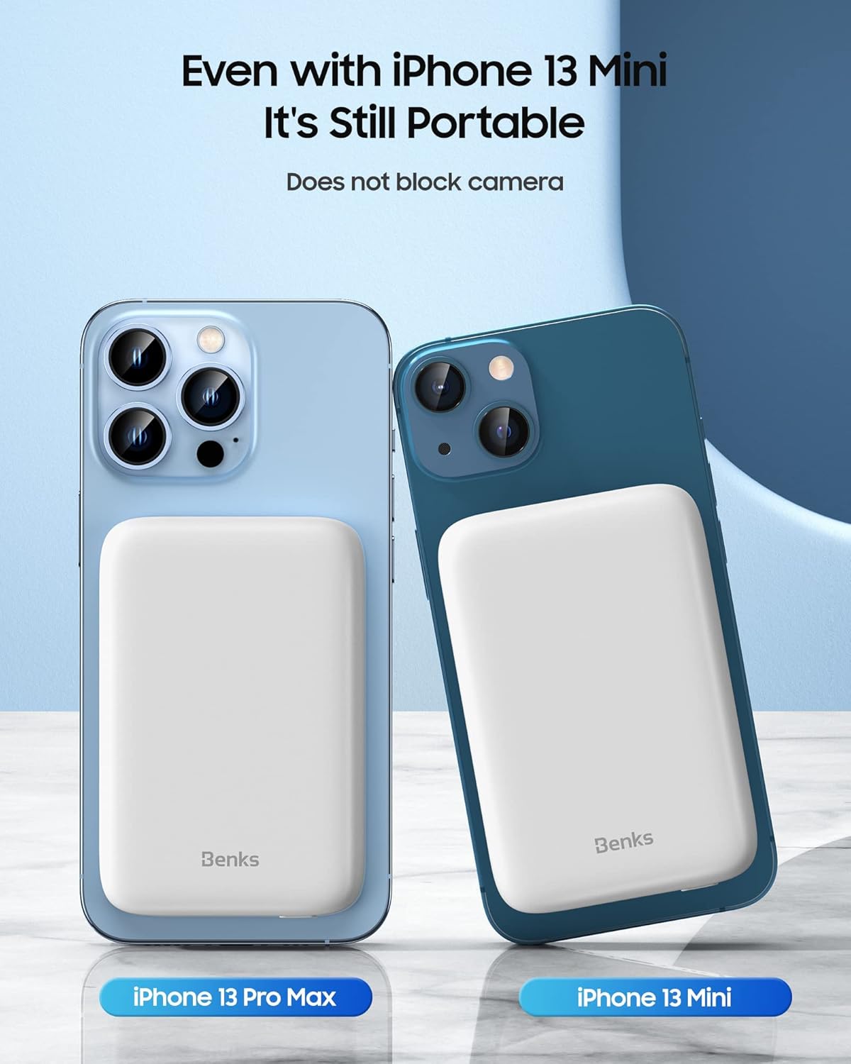 📱BENKS Batería magnética inalámbrica Compatible con Magsafe